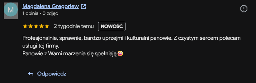 Opinia klienta P.D.S. Trans