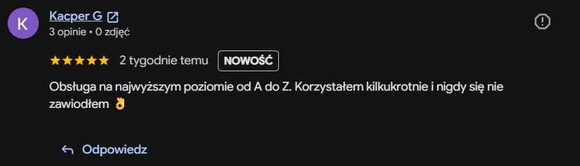 Opinia klienta P.D.S. Trans